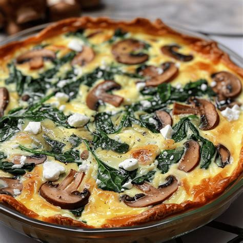 Spinach Mushroom Feta Crustless Quiche – Recipes, Tasks & Tools ...