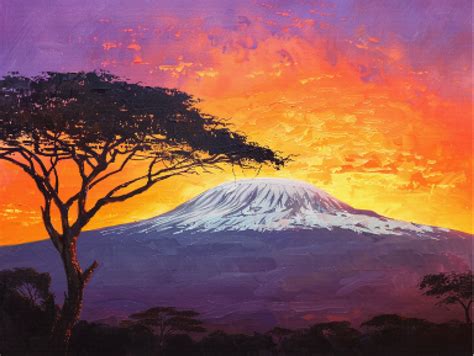 Painting Of Kilimanjaro Mountain