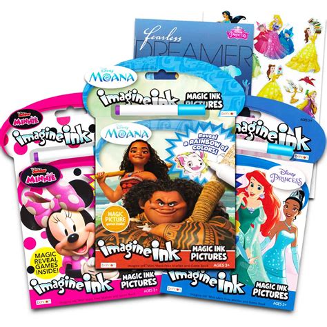 Disney Princess Magic Ink Coloring Book Set - Bundle of 3 Imagine Ink ...