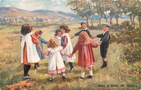 Ring A Ring Of Roses - Carte postale ancienne et vue d'Hier et Aujourd ...