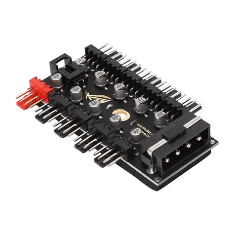 Diyeeni 4Pin 10 Port Controller Splitter Fan Hub, PWM Fan PC Case Fan ...