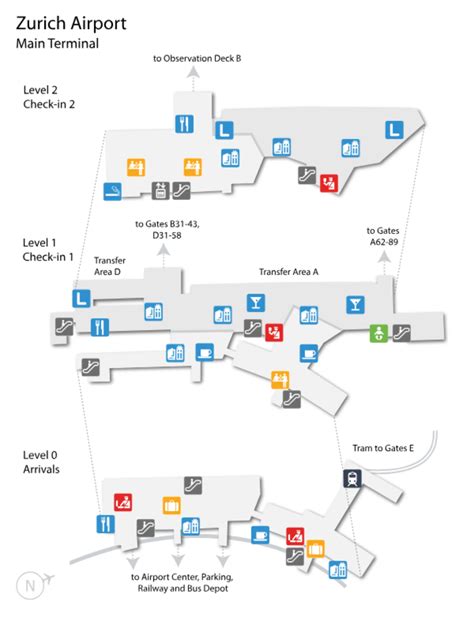 Zürich Airport Terminal Map (2025-2024) - All Maps