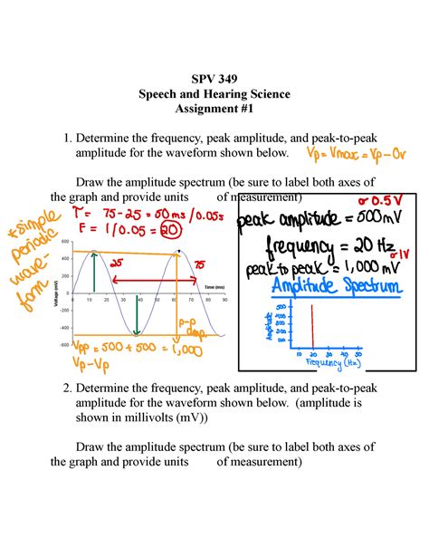 SPV349 exercise 1 - Practice example question on waves with answers and ...