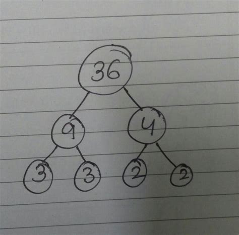 factorize 36 into prime factors by using the factor tree method ...