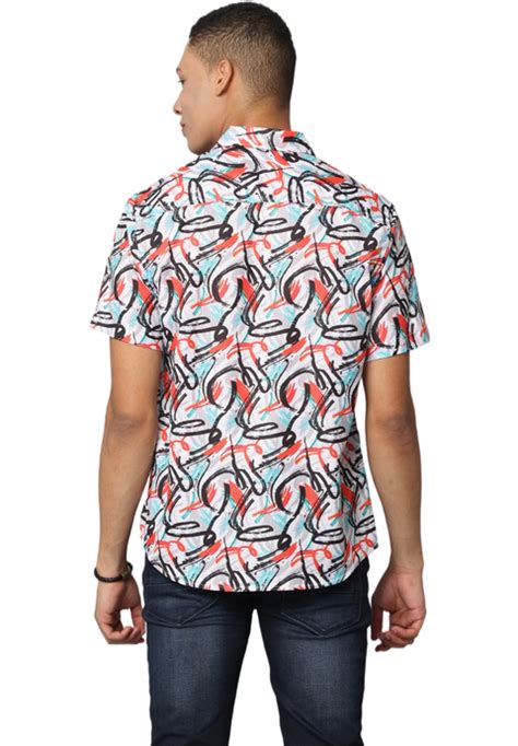 Men's Abstract Print Short Sleeves Casual Shirt – Wearhouse