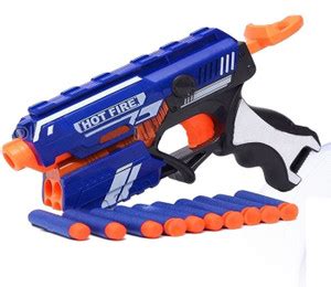 KOBBET Blaze Blaster Storm Hot Fire Shooting Toy Gun with10 Soft Foam ...