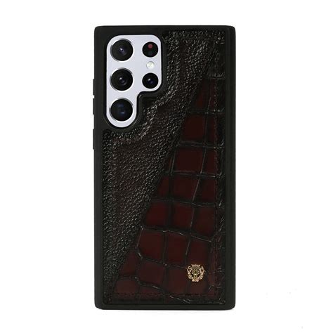 Samsung S Series Mobile Cover with Center stitched Silhouette Deep Cut