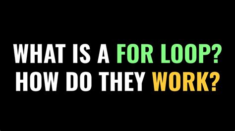 For Loop 的图像结果