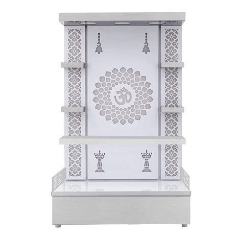 Deckrate Wooden Temple Wall Hanging & Table Top Mandir with White LED ...
