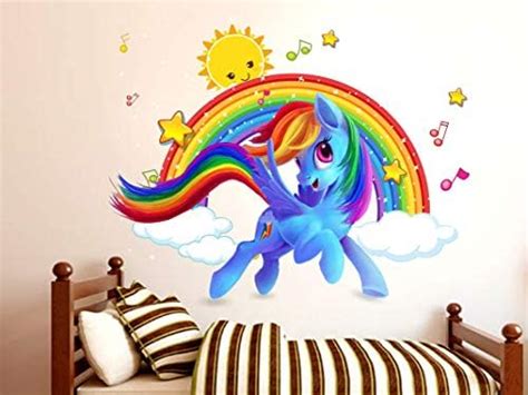 Sticker Hub Vinyl Rainbow And Clouds Wall Sticker 58 x 120 CM ...