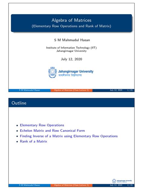 Image result for Elementary Transformation of Matrix