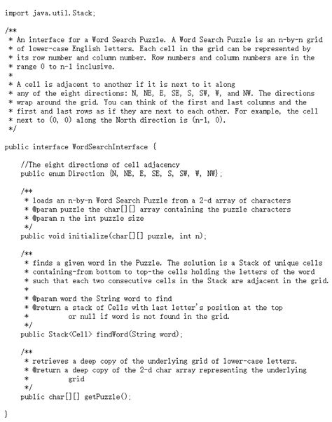 Word Search Game in Java Code 的图像结果
