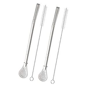 Dumleto 2-Pack Stainless Steel Yerba Mate Bombilla Straws with Filter ...
