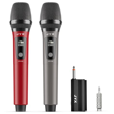 JYX Wireless Microphone, Dual 2 UHF Cordless Mic System with ...