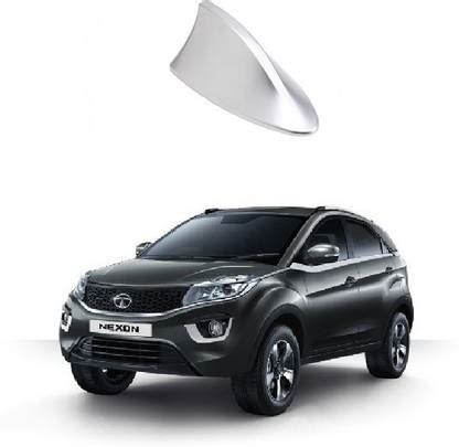 A2D Shark Fin Shape Decorative Roof Antenna Silver for Tata Nexon Shark ...