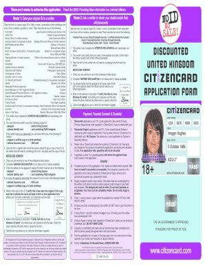 Fillable Online Citizencard Application Form - eRiding Fax Email Print ...