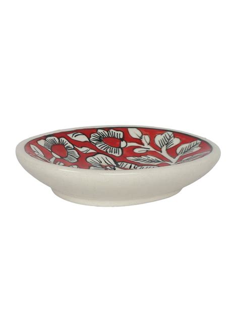 Get Red Handpainted Soap Dish at ₹ 399 | LBB Shop