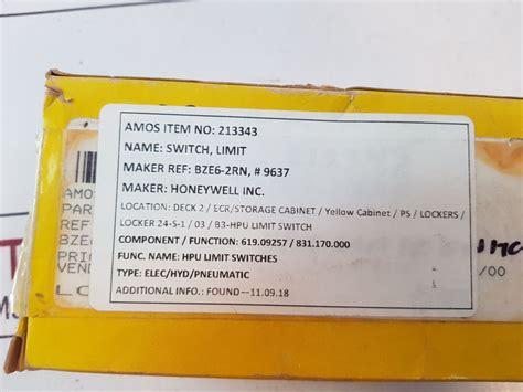 Honeywell Bze6-2Rn Micro Limit Switch – Aeliya Marine