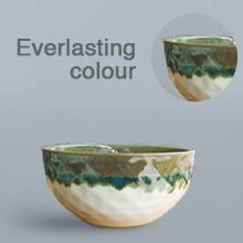 Buy The Earth Store Studio Pottery Dual Tone White Green Ceramic Snack ...