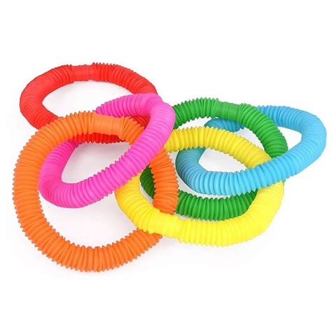 Zummy 6 Packs Colorful Diy Fidget Pop Tube Toys For Kids, 27 Inches ...