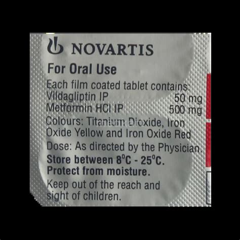 GALVUS MET 50/500MG TABLET 15'S - Price, Uses, Side Effects ...