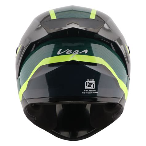 Vega Sonic Dx Trigger Black Neon Yellow Full Face Helmet – Sparkly Helmets