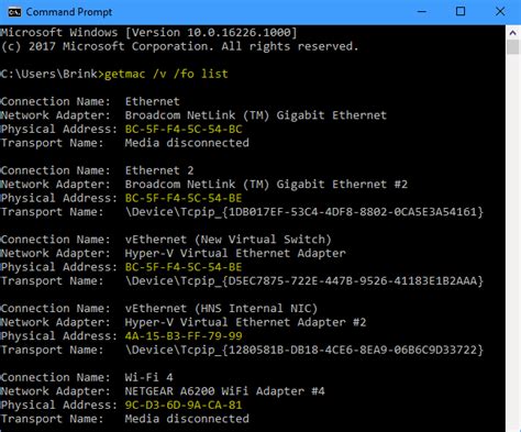 Windows Mac Address Command-Prompt 的图像结果