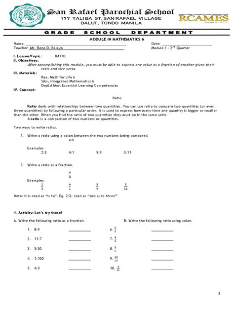 Image result for 6th Grade Math Module 2