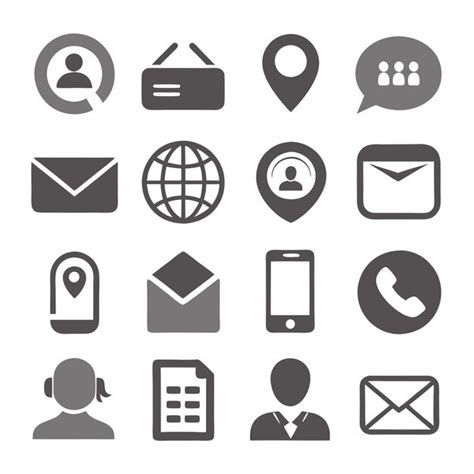 Contact icon set collection vector illustration | Premium AI-generated ...
