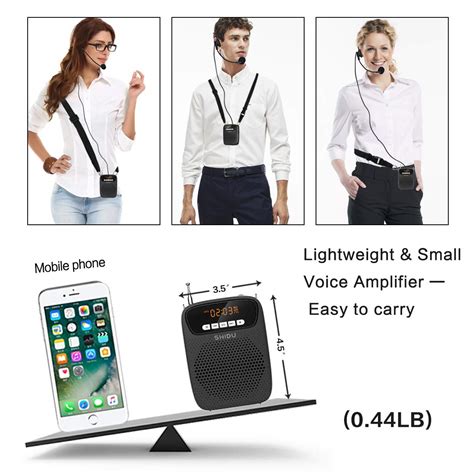 Portable Mini Voice Amplifier Wired Headset Microphone Speaker Set for ...