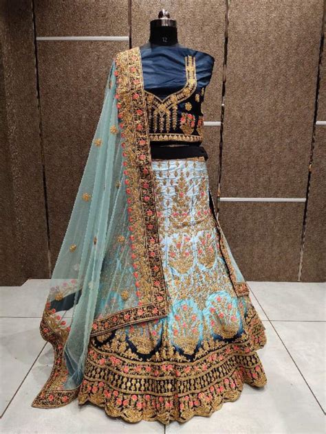 Wedding Lehenga Blue Designer Lehenga Collection