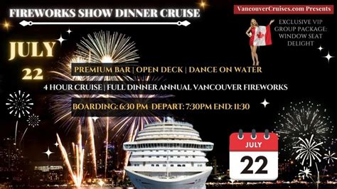 Fireworks Show Full Dinner Cruise July 22, VancouverCruises.com ...