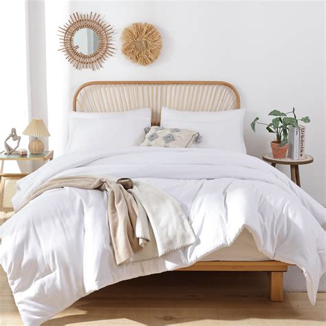 ROSGONIA White Queen Comforter Set, 3pcs(1 Boho White Comforter & 2 ...