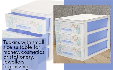 DOVEAZ Tuckins 3 Piece Drawer, Grey : Amazon.in: Home & Kitchen