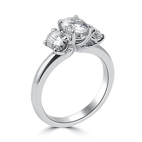 Buy Rise Moissanite Three Stone Ring Online | Cutiefy
