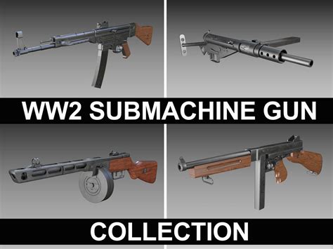 WW2 Submachine guns - Collection 3D model | CGTrader