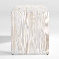 Nord White Wood Entryway Bench | Crate and Barrel KSA