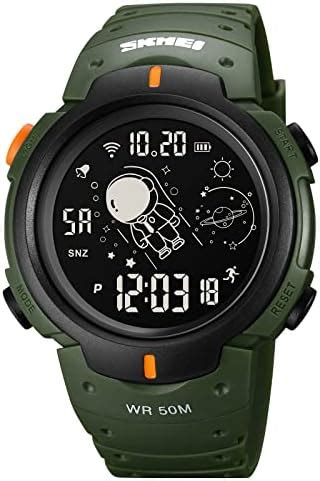SKMEI Men's Sports Watch, Large Face Waterproof Dual Time Stopwatch ...