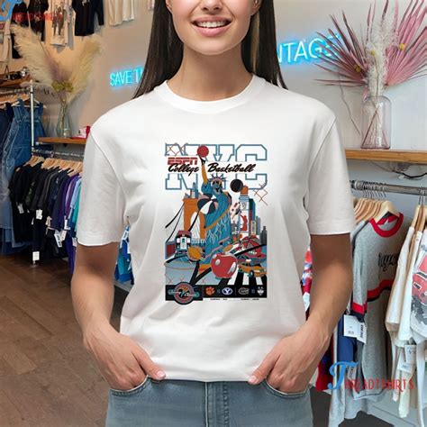 Clemson Vs Byu 2025 College Basketball Jimmy V Classic Nyc T-Shirt ...