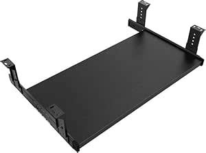 UniShop Heavy Duty Wooden Under Desk Mount Adjustable Keyboard Tray ...