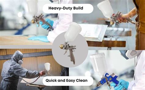 Air-ga Texture Hopper Spray Gun B002 with 10 Meter Compressor Pipe ...