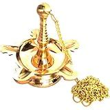 Buy Kerala Brass Thooku Vilakku Hanging Lamp ( Gold, 12.5 cm x 12.5 cm ...