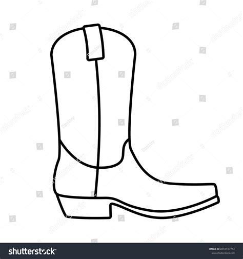 1,400 Cowboy boot outline Images, Stock Photos & Vectors | Shutterstock