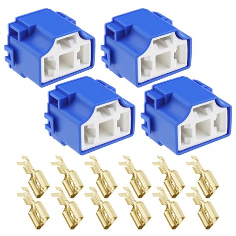 Buy Be In Your Mind 4Pcs 3 Pin H4 Headlight Sockets Replacement 3 Pin ...