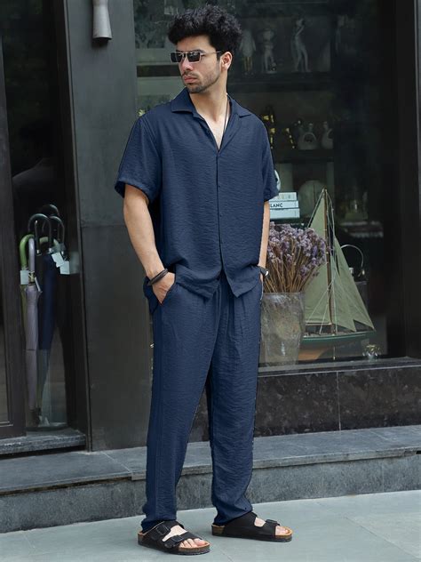 Stylish Blue Linen Set for Men – Ocean-Inspired Look