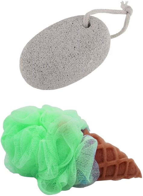 glan Combo Of Pumice Stone And Ice Cream Loofah For Adults And Kids Use ...