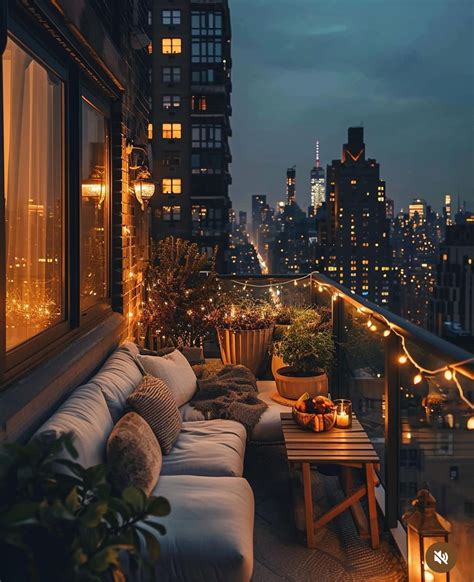Cozy Apartment Balcony with Stunning City View