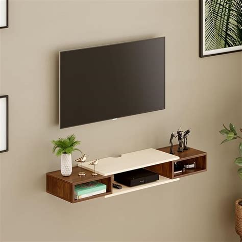 BLUEWUD Toska Engineering Wood Wall Mount TV Entertainment Unit Set Top ...