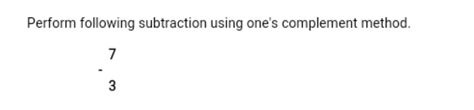 Image result for Subtraction Using One's Complement