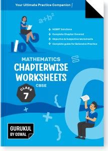 Gurukul Mathematics Chapterwise Worksheets for CBSE Class 7 Exam 2024 ...
